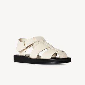 The Row Off White Fisherman Sandals EU 39.5 or US 9.5 Ivory